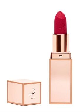 Patrick Ta She’s Hard to Get vibrant pink lipstick